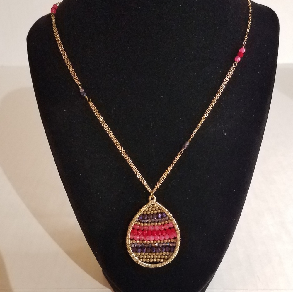 Bead weaving necklace j274 - Picture 1 of 6